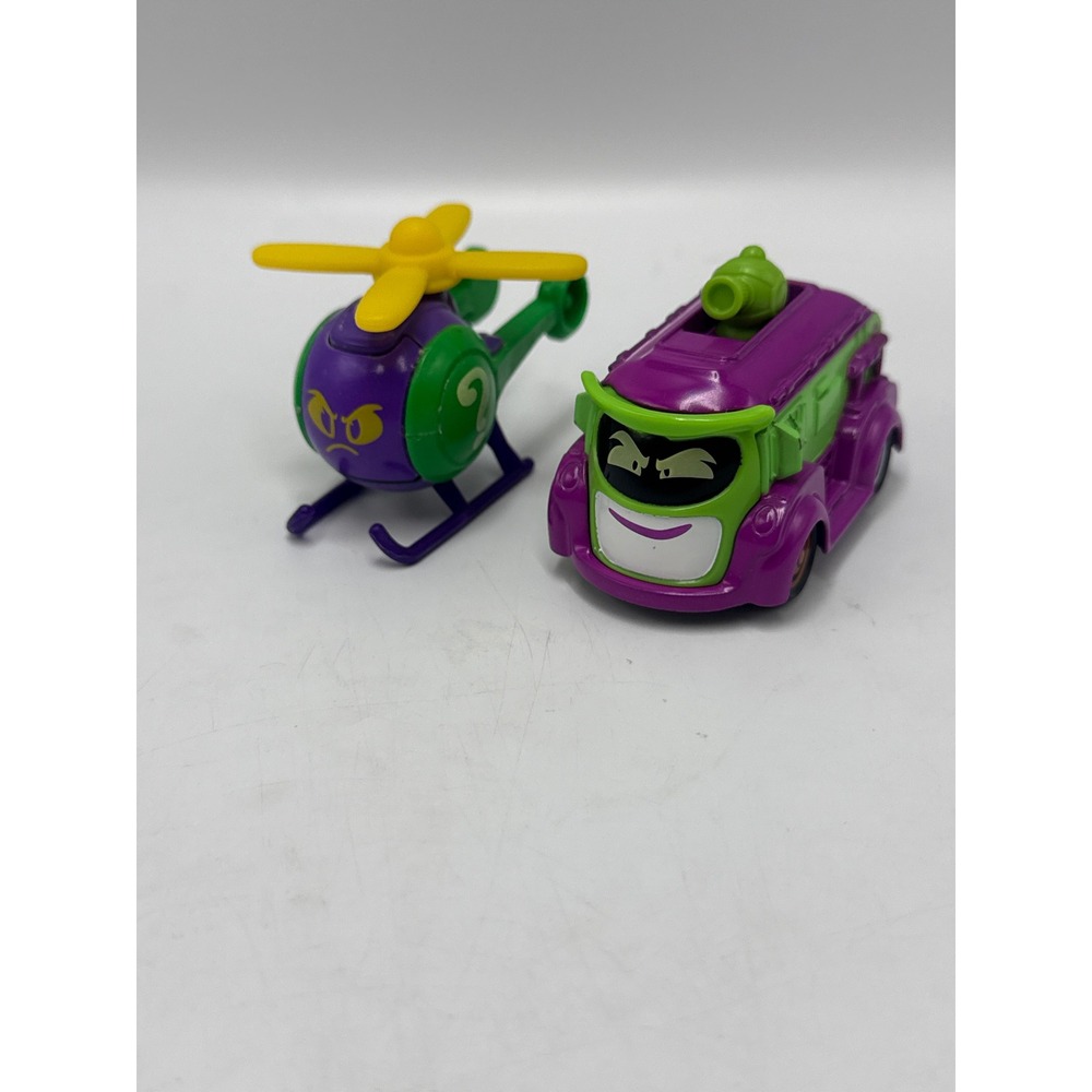 Imaginext DC‎ Super Friends Joker Van and Riddler Helicopter Vehicle Set Purple